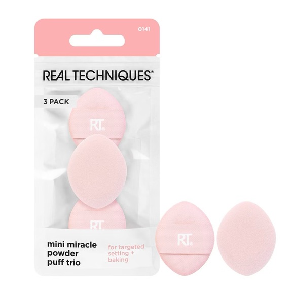 Real Techniques Mini Miracle Powder Puff Trio, NEW - Picture 1 of 8